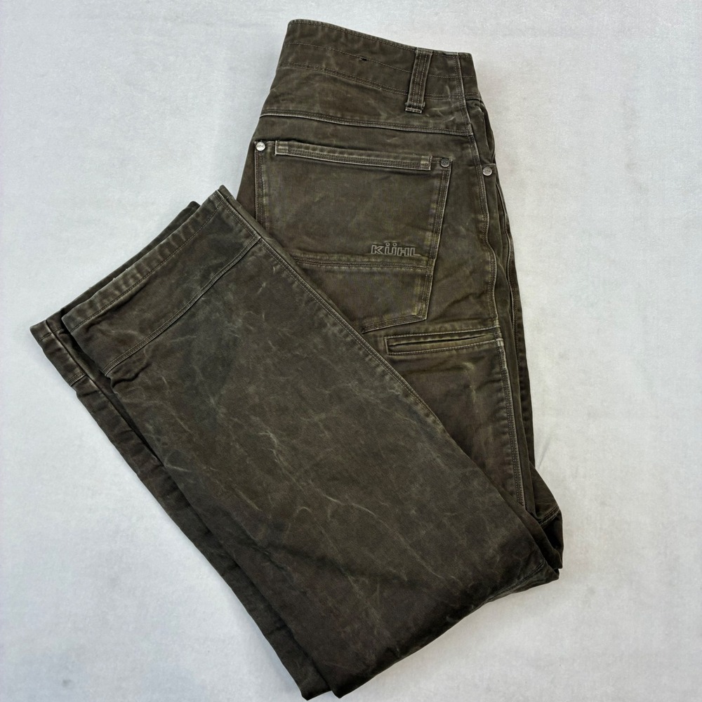 KUHL RYDR Pants Mens 30x31 Brown Relaxed Fit Articulated Knee Rugged Work Hiking - Picture 12 of 12